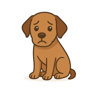 perro triste representando errores comunes en el cuidado y salud de perros
